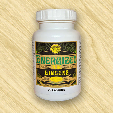 Energized Pure Ginseng - 90 Capsule Bottle
